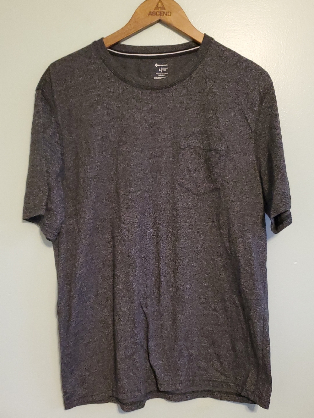 Men's Charcoal Heather Pocket Tee — Classic Everyday Short Sleeve